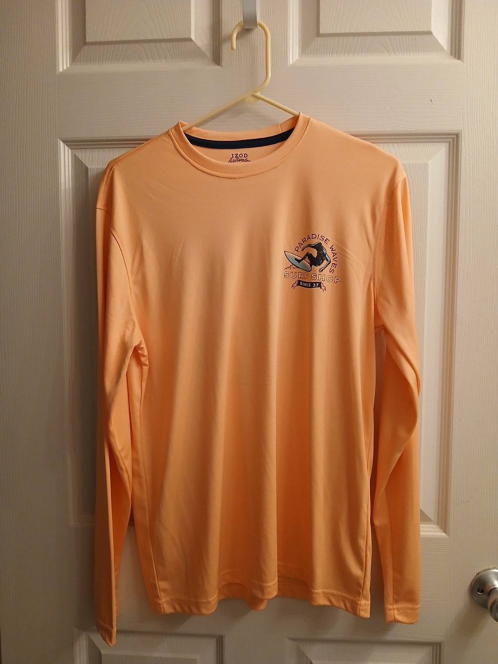 Izod Long-Sleeve Performance Tee in Peach